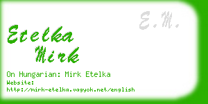 etelka mirk business card